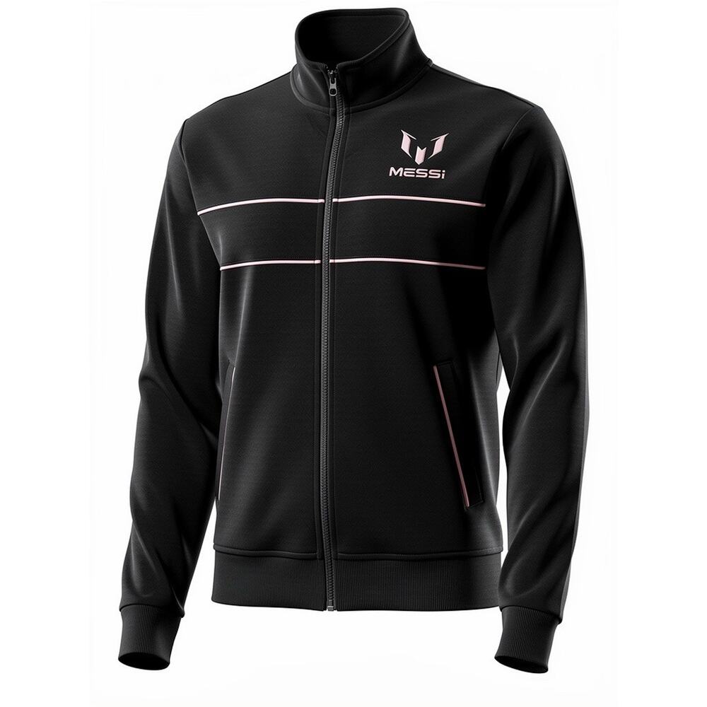 Messi by Robert Graham Men’s Track Jacket Black Full Zip Athletic XL NWT